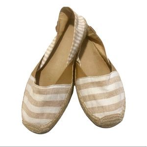 Sperry Top Sider | Tan & White Striped Slip Ons